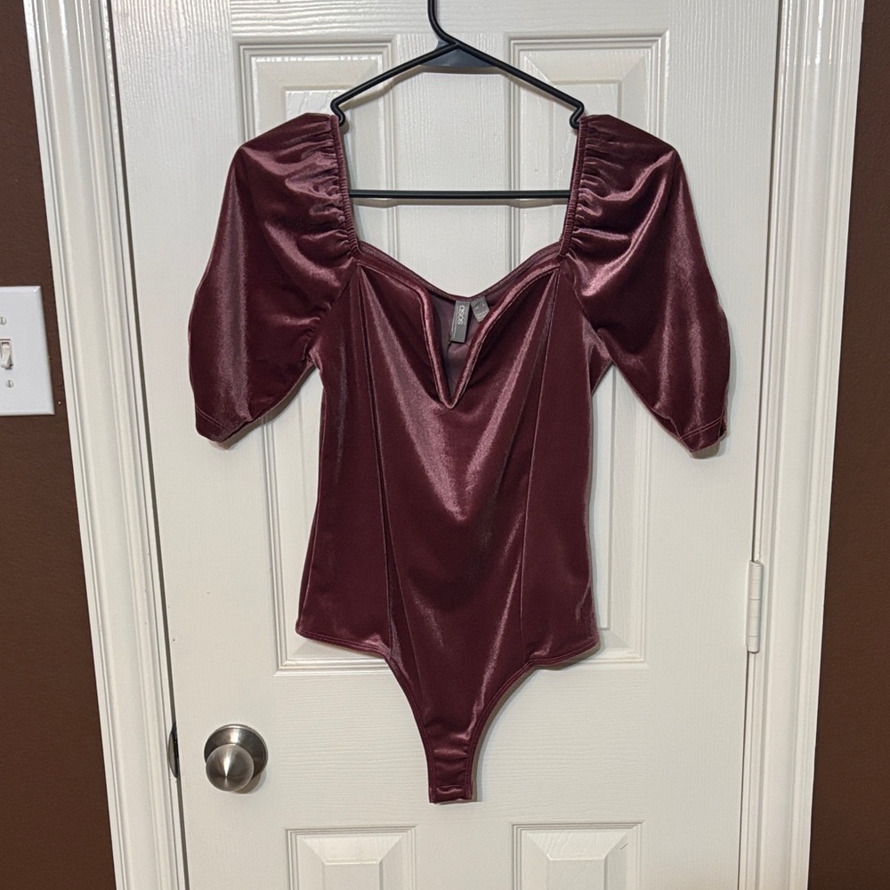 ASOS Mauve velvet Bodysuit